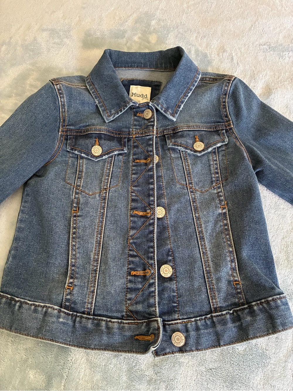 Mudd Girls' Blue Denim Jacket - Casual Kids Coat Size 10